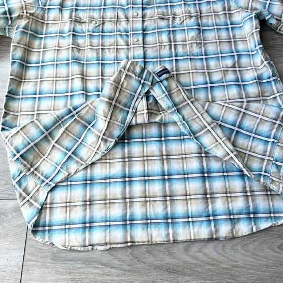 Panhandle Rough Stock Pure Cotton  Button Down Plaid Western Shirt - Picture 13 of 15